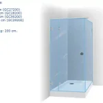Kedvezmény Riho Scandic S203 Zuhanykabin (króm, 96,8-97,2-96,8-97,2 cm, átlászó, 100x100x200 cm, #GC 29200)Riho