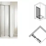 Outlet Hüppe Express GT 90 zuhanyajtó (86-90, mattezüst, Anti-Plaque üveg, 90 cm, #EX2013.087.322)Hüppe