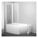 Ravak VSK2 Rosa 140 cm balos kádparaván Transparent üveggel, fehér 76L70100Z1Ravak Biztonságos fizetés