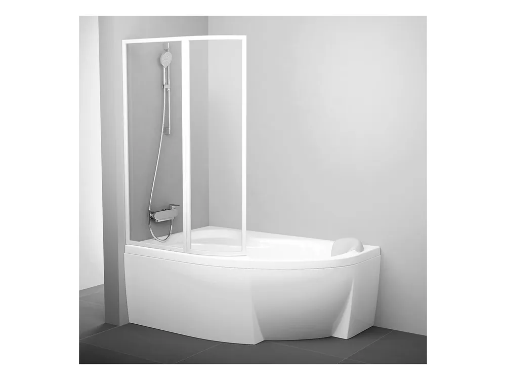 Ravak VSK2 Rosa 140 cm balos kádparaván Transparent üveggel, fehér 76L70100Z1Ravak Biztonságos fizetés