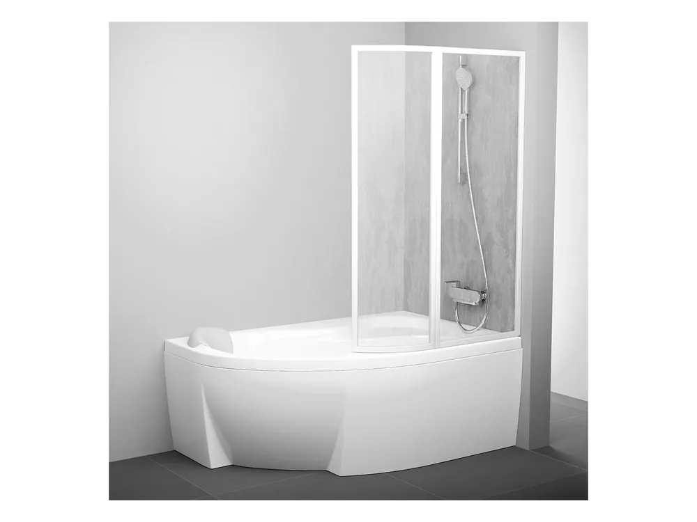 Ravak VSK2 Rosa 140 cm jobbos kádparaván Transparent üveggel, fehér 76P70100Z1Ravak Vedd meg online