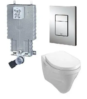 Grohe. 38643 000 Uniset szerelő elem, Cosmopolitan króm nyomólap, Alföldi Saval 7068 19 01 Fali WCGrohe Akciós ár