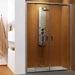 Ajánlat Radaway Dolphi Premium Plus DWD 160 zuhanyajtó (Barna, króm, 160x190 cm, #33363-01-08N)Radaway