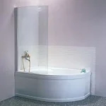 Utolsó esély Ravak Elegancce EVSK1 100 Kádparaván (Transparent, fehér, jobbos)Ravak