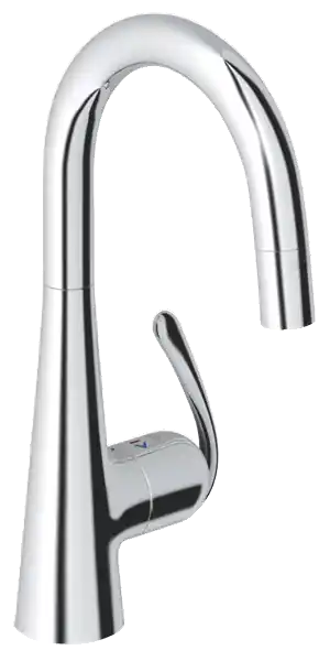 Különleges ajánlat Grohe Zedra 32296 000 egykaros kihúzható zuhanyfejes mosogató csaptelep (32296000)Grohe