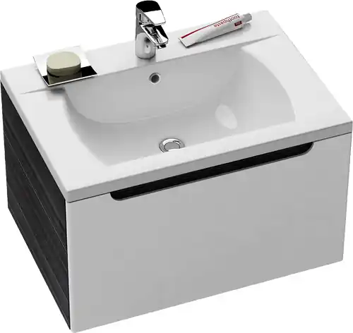 Ravak Classic 600 fürdőszoba bútor (Fehér/Strip Onyx, #X000000243)Ravak Akció