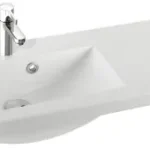 Marmorin Clever 90 öntött márvány mosdó (fehér, 902x390x40 mm, jobbos)Marmorin Olcsóbb
