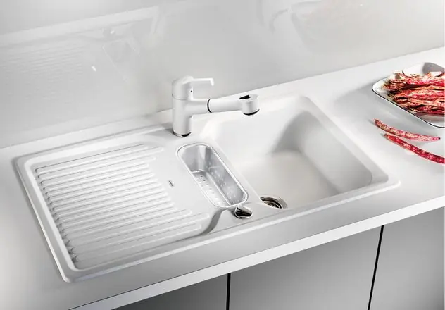 Biztonságos fizetés BLANCO CLASSIC 5S Silgranit mosogató (gyöngyszürke, #520537)Blanco