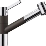 Népszerű BLANCO TIVO-S Silgranit/króm kihúzható zuhanyfejes mosogató csaptelep, kávé 517618Blanco