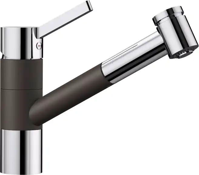 Népszerű BLANCO TIVO-S Silgranit/króm kihúzható zuhanyfejes mosogató csaptelep, kávé 517618Blanco