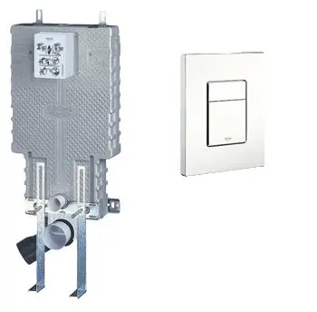 Grohe. Uniset 38642 001 falbaépíthető Wc öblítő tartály támasztólábbal Skate Cosmopolitan 38732 SH0 fehér nyomólappalGrohe Csak ma