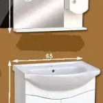 Újdonság Guido 65-ös fürdőszobabútor (dark walnut)Guido