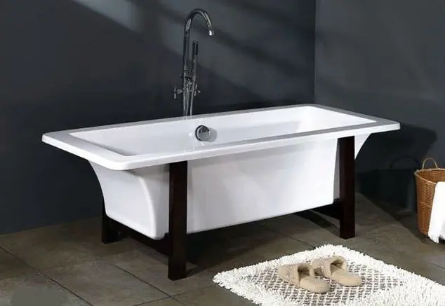 Outlet Wellis Squaro 170x75 szabadon álló akrilkád fa tartó kerettelWellis