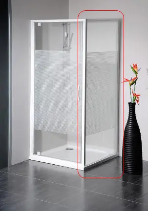 Sapho Gelco Eterno 80 cm-es zuhany oldalfal (fehér, 78,5-80,5 cm, Strip, #GE3380)Sapho Alacsony ár