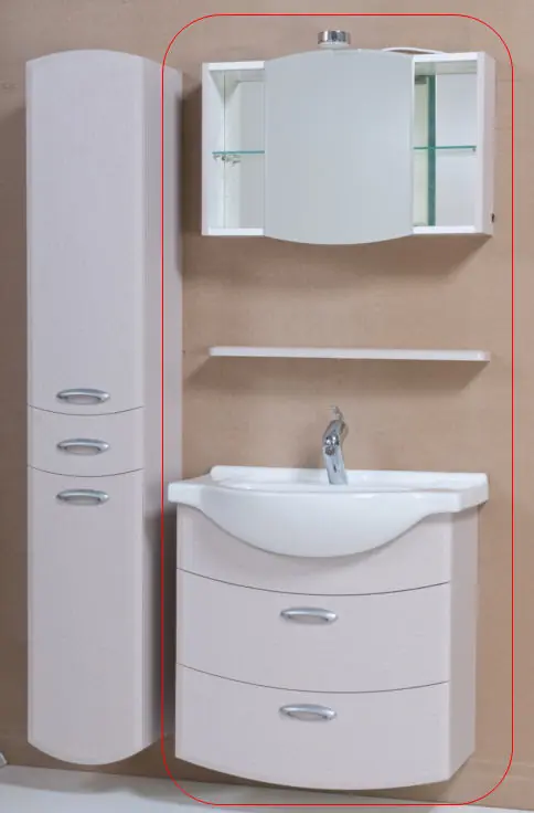 Vásárlói kedvenc Tboss Bianka Elegant 65 fürdőszobabútor komplett szett (bambusz EK04)Tboss