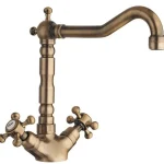 Szuper akció Sapho ANTEA bronz mosogató csaptelep, mag. 24,5 cm, króm (3126)Sapho