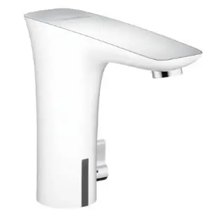 Hansgrohe PuraVida króm/fehér elektronikus mosdócsaptelep hőmérséklet-szabályozóval, 230 V hálózati csatlakozással 15172 400 (15172400)Hansgrohe Gyors szállítás