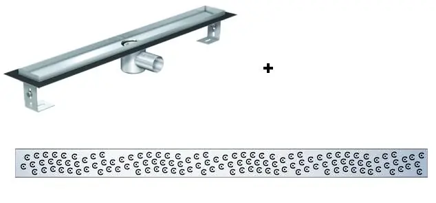 ACO. EXCLUSIVE alacsony (79 mm) zuhanyfolyóka + Vízcsepp rács 700mm hosszú (0153.76.44 + 0153.73.53)ACO Korlátozott ajánlat