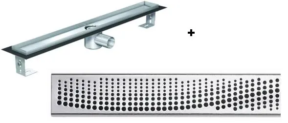 Vásárlói kedvenc ACO. EXCLUSIVE alacsony (79 mm) zuhanyfolyóka + gyöngy rács 900mm hosszú (0153.76.46 + 0153.73.50)ACO