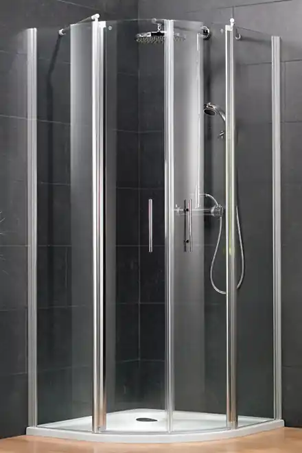 Vedd meg most HSK Style 90x90-es negyedköríves zuhanykabin (Átlátszó, alu matt)HSK