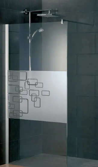 HSK Walk In FreeStyle 90-es zuhanyfal Softcube mintás üveggelHSK Szuper akció