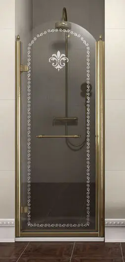 Akciós ár Sapho ANTIQUE 80 cm-es zuhanyajtó (77,5-80 cm, jobbos, mintás, #GQ1280R)Sapho