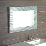 Végkiárusítás Sapho SPARK tükör led világítással, húzkapcsolóval falra vetített fénnyel 90x60 cm (NL642)Sapho
