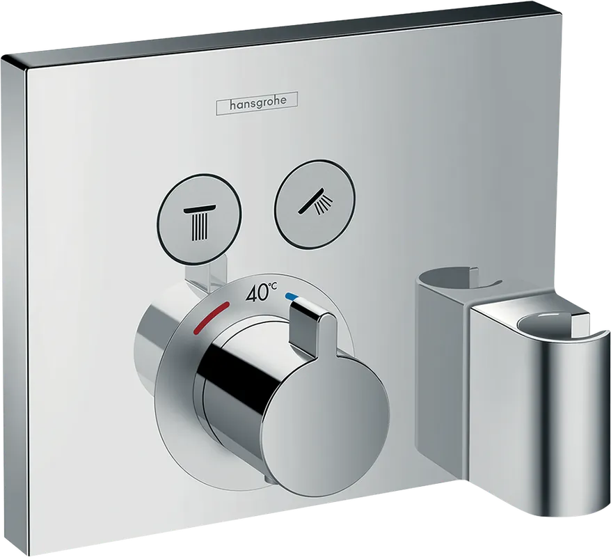 Ajánlat Hansgrohe ShowerSelect termosztát 2 fogyasztóhoz falsík alatti szereléshez, beépített Fixfittel és Porterrel 15765 000 (15765000)Hansgrohe