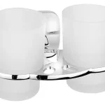 Aqualine RUMBA dupla pohártartó, tejüveg/króm RB105Aqualine Gyors kiszállítás