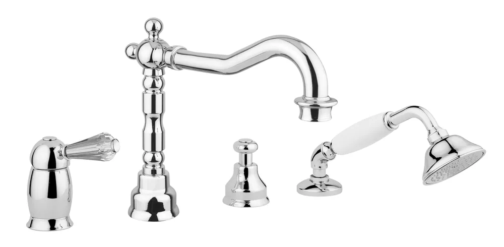 Bugnatese Oxford 6355KBR Peremre szerelt 4 üléses kádcsap swarovski fogantyúval BR / BRONZBugnatese Szezonális akció