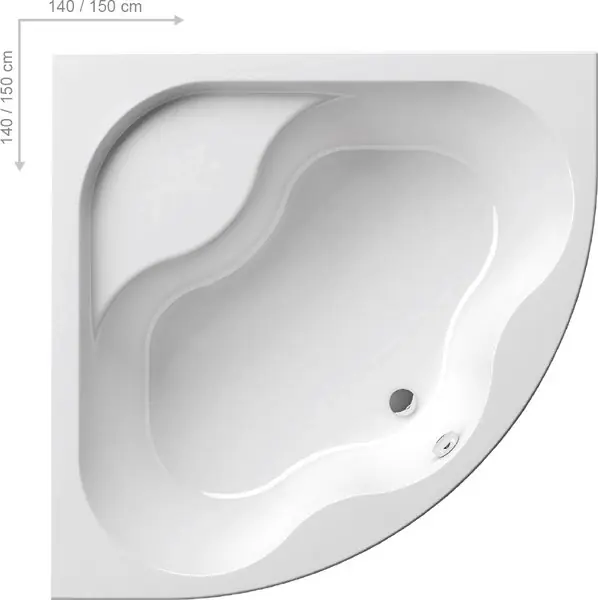 Végkiárusítás Ravak Gentiana 140x140 sarokkád CF01000000Ravak