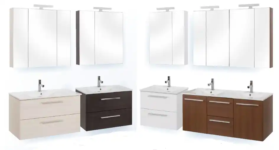Tboss Miláno 90 fürdőszobabútor komplett szett (mokka, #pipere tükörrel)Tboss Outlet