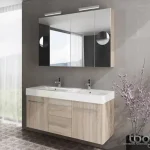 Azonnal elérhető Tboss Nadja 120 fürdőszobabútor komplett szett (pezsgőfa, #pipere tükörrel)Tboss