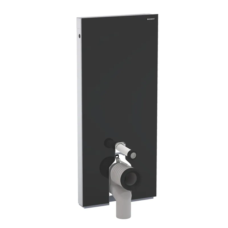 Geberit Monolith szerelőmodul talpon álló WC-hez, P-könyökkel, fekete üveg / alumínium 114 cm magas 131.033.SJ.1Geberit Korlátozott ajánlat
