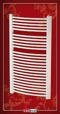 Ajánlat Radeco AT5-400/L íves típusú törölközőszárítós csőradiátor (740 W, fehér, 1250x476 mm)Radeco