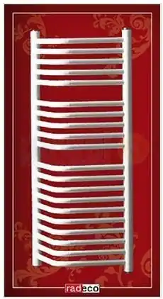 Csak ma Radeco A1/N O profilos sarok típusú törölközőszárítós csőradiátor (420 W, fehér, 490x400 mm)Radeco