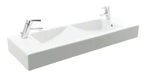Kihagyhatatlan ajánlat Jika Pure 100x34,5 cm-es dupla mosdó H8144220001041 (8.1442.2.000.104.1)Jika