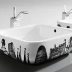 Roca Urban 40x40 cm-es pultra ültethető porcelán mosdó, Barcelona A32765S00URoca Legjobb ár