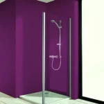 Akciós ár Hüppe Aqua 100 cm-es oldalfal, Anti-plaque bevonatú átlátszó üveg, króm profil (140507)Hüppe