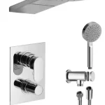 Alacsony ár Sapho ALPI Trio falbaépíthető termosztatikus zuhanyszett (GL621169)Sapho