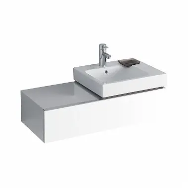 Gyors szállítás Keramag Icon mosdószekrény magasfényű fehér (89x24x47,7 cm, 840590000)Keramag