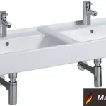 Árengedmény Keramag Renova Nr. 1 Plan dupla mosdó keratect felülettel (130x48 cm, 122130600)Keramag