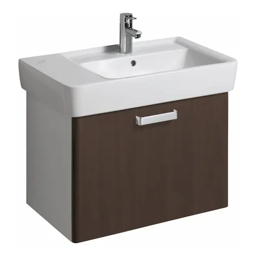 Keramag Renova Nr. 1 Plan szekrény aszimetrikus mosdóhoz magasfényű wenge (68x46,3x44,5 cm, 879123000)Keramag Kedvezményes ár