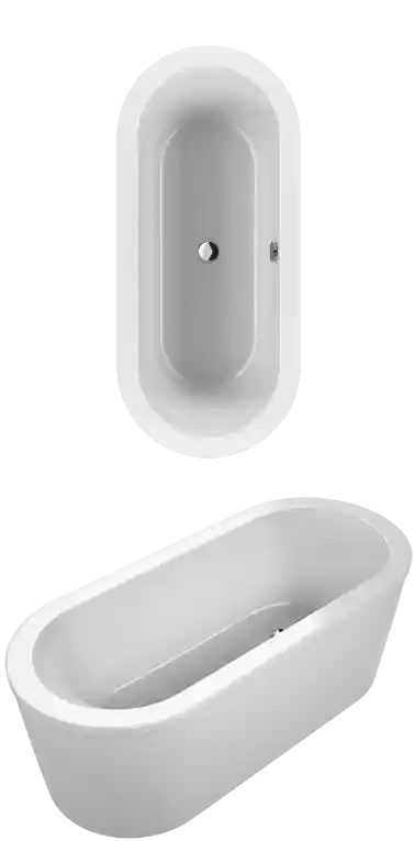 Villeroy & Boch Loop & Friends, Duo, 180x80 cm szabadonálló fürdőkád UBA180LFO7PDV-01Villeroy & Boch Alacsony ár