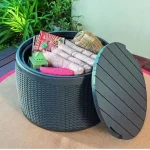 Curver Circa Storage Rattan Table 140 l kör alakú tárolóCurver Kedvezményes ár