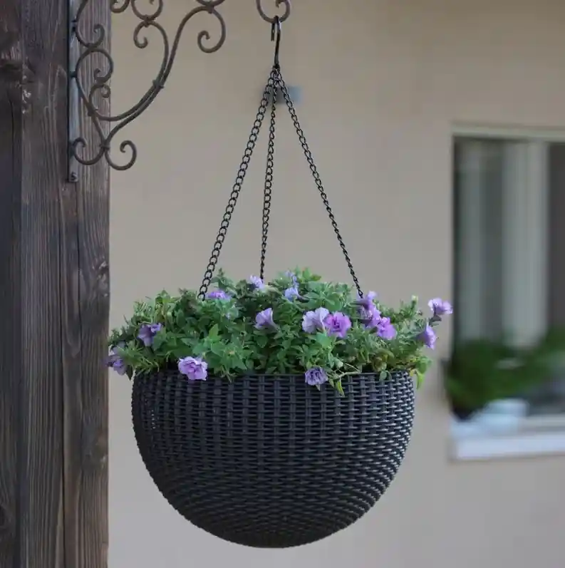 Népszerű Curver Hanging Sphere Planter függeszthető virágtartó, Szín: AntracitCurver