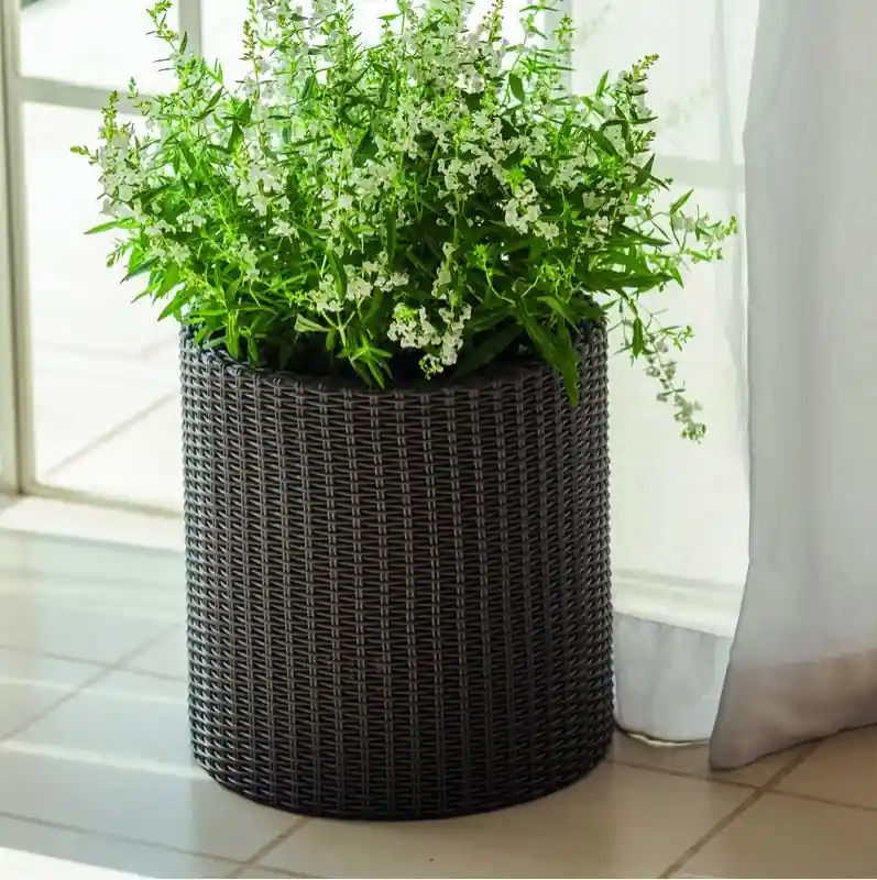Curver Small Cylinder Planter virágtartó, Szín: Whiskey barnaCurver Bestseller