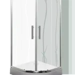 Leziter Spirit Bamboo íves zuhanykabin, Méret: 90x90 cm, Zuhanytálca: Zuhanytálca nélkülLeziter Prémium