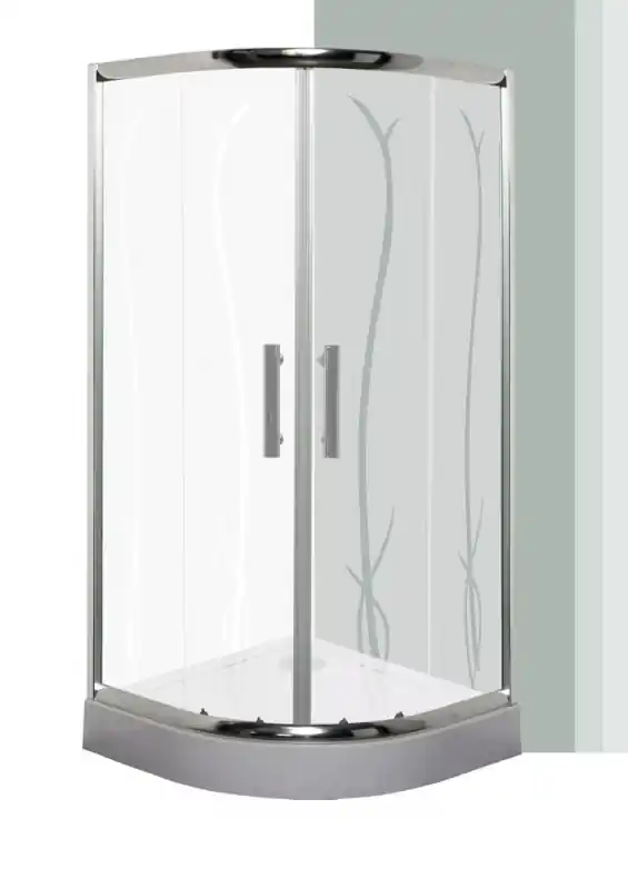 Leziter Spirit Bamboo íves zuhanykabin, Méret: 90x90 cm, Zuhanytálca: Zuhanytálca nélkülLeziter Prémium