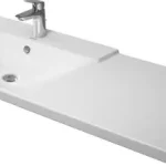 Utolsó esély Duravit P3 Comforts 125x49,5 cm bútorral aláépíthető aszimmetrikus mosdó 2333120000Duravit